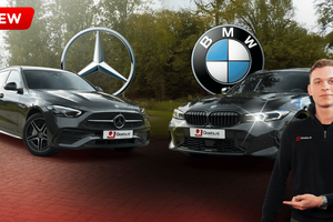 Mercedes C300e Estate 2022 vs BMW 330e Touring 2023 - Thumbnail opmaak - Qoets